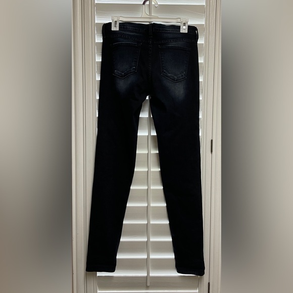 Flying Monkey Black/Blue Dark Wash Low Rise Skinny Jeans - Size 29 - Picture 2 of 9